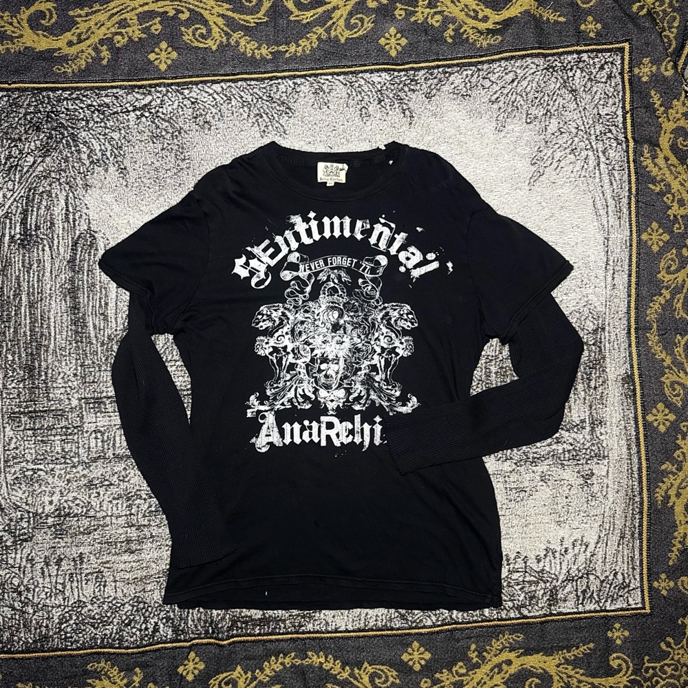 Rare vintage “Juicy couture “Black Long-Sleeve Layered tee
